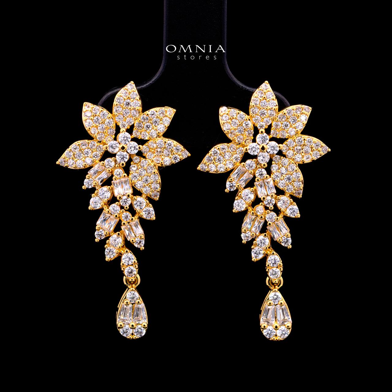 Farrah Gold Luxury Bridal Full Set with High-Quality Simulated Diamonds – Rhodium Plated