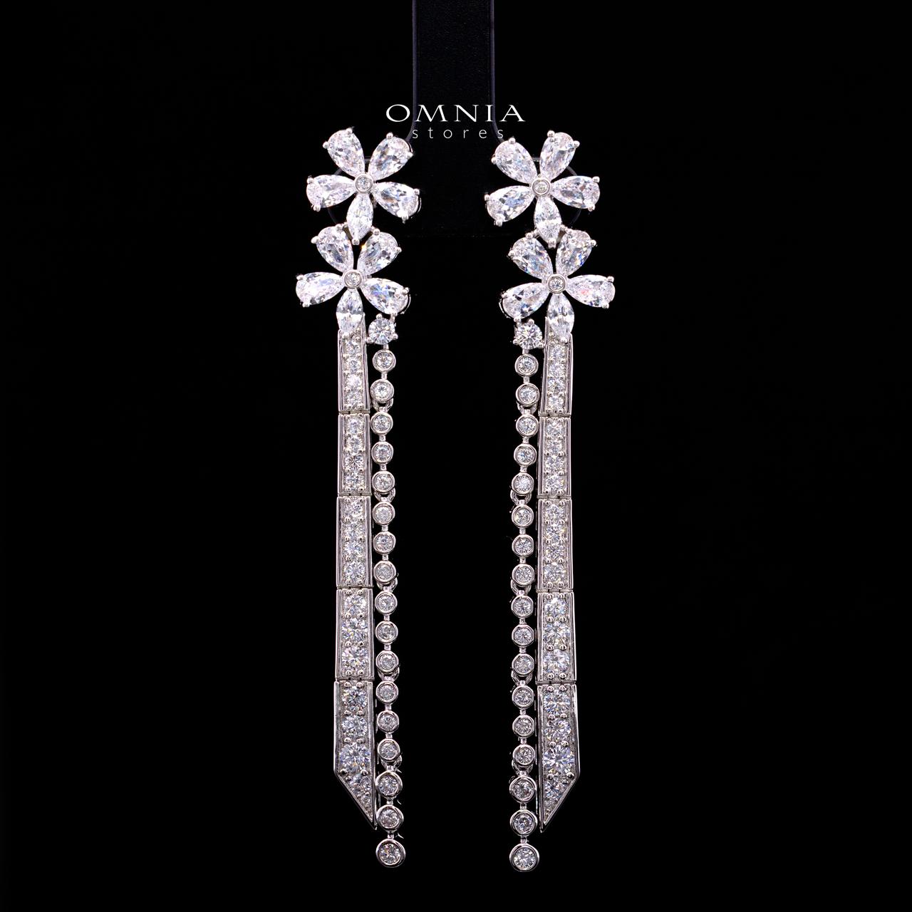 Emmeline White Luxury Bridal Full Set with High-Quality Simulated Diamonds – Rhodium Plated