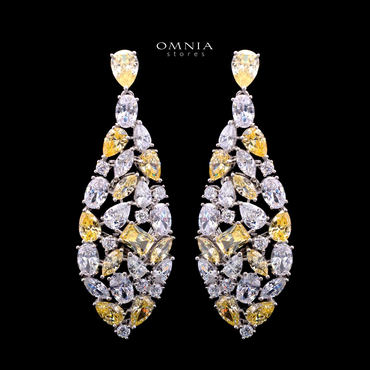 Maya Yellow Luxury Bridal Full Set with High-Quality Simulated Diamonds – Rhodium Plated