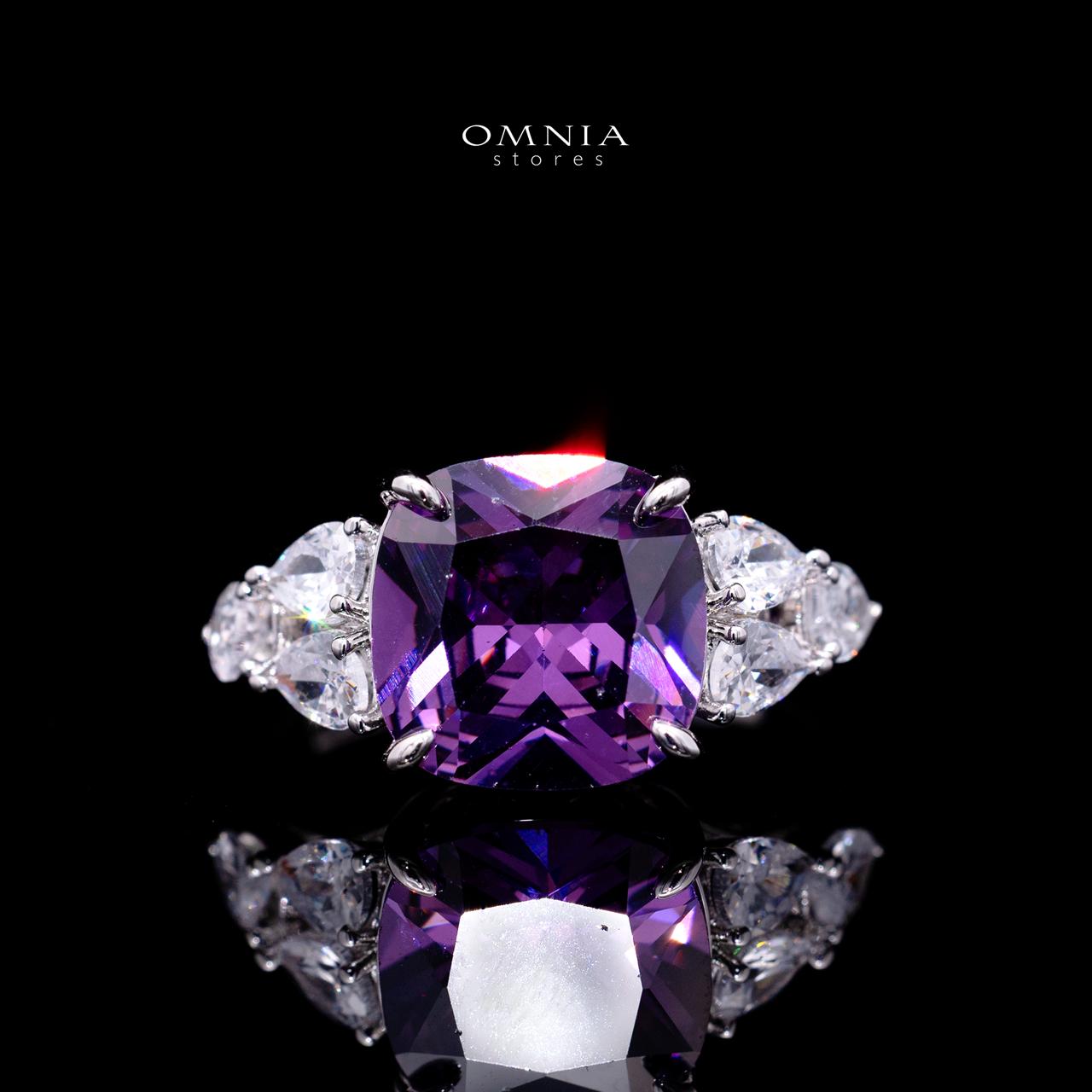 Nazaha Purple Luxury Bridal Full Set with High-Quality Simulated Diamonds – Rhodium Plated