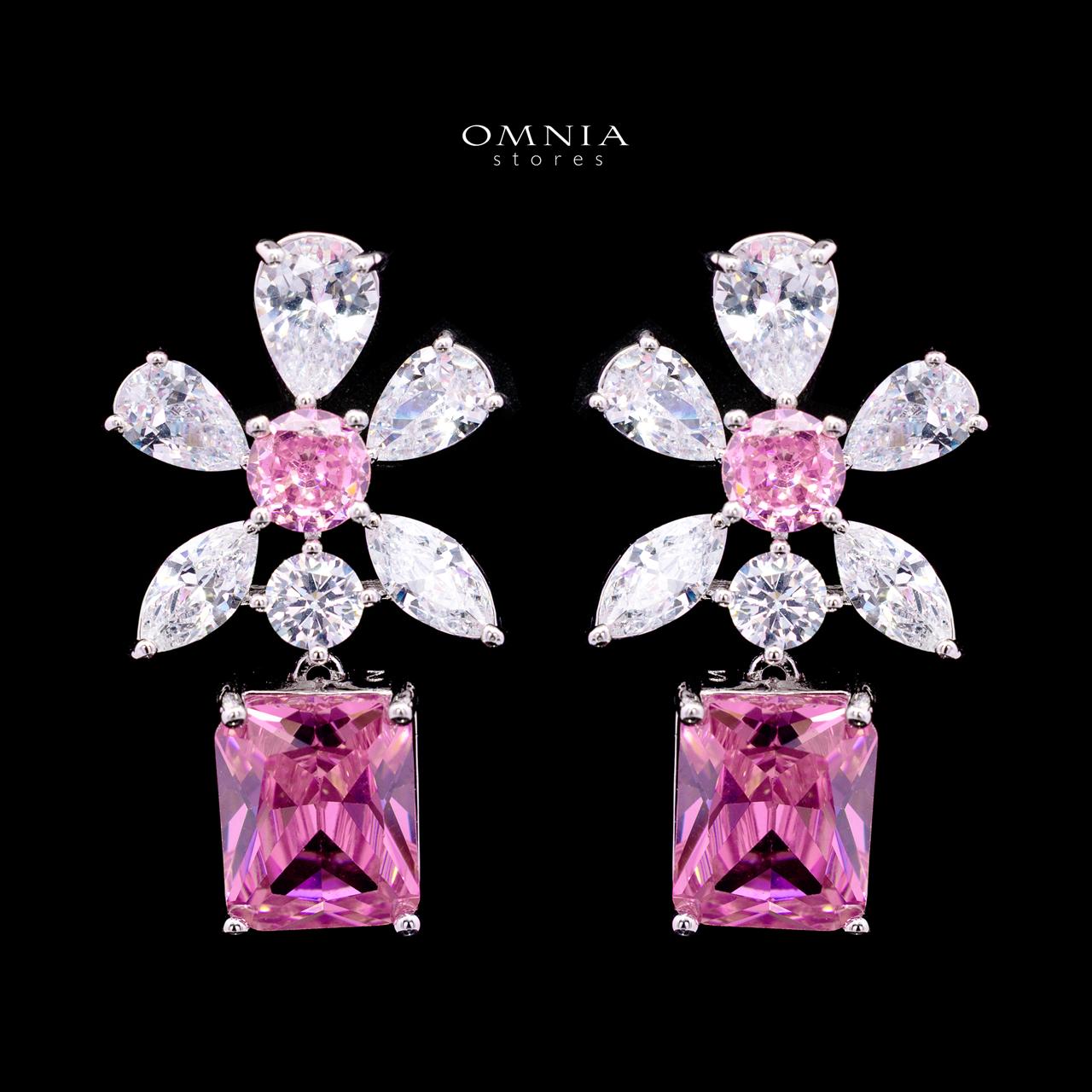 Rizza Pink Luxury Bridal Full Set with High-Quality Simulated Diamonds – Rhodium Plated