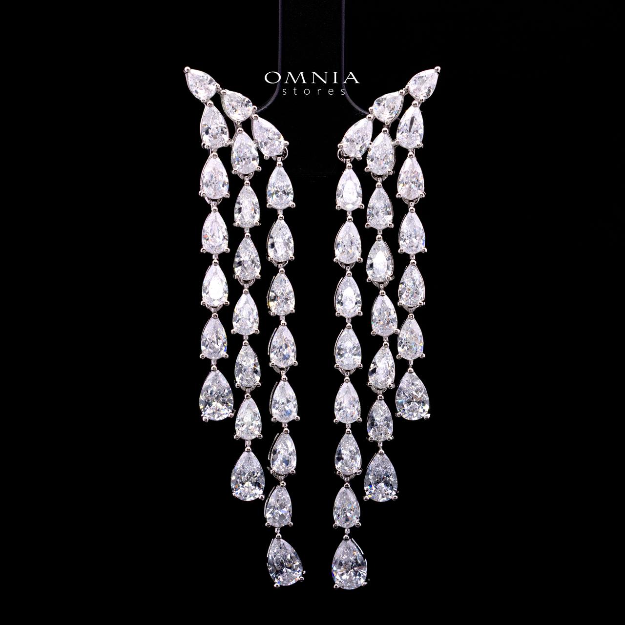 Talia White Luxury Bridal Full Set with High-Quality Simulated Diamonds – Rhodium Plated