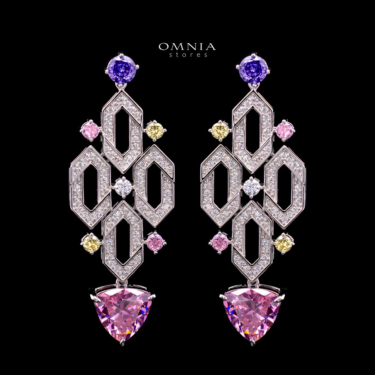 Elissa Multicolor Luxury Bridal Full Set with High-Quality Simulated Diamonds – Rhodium Plated