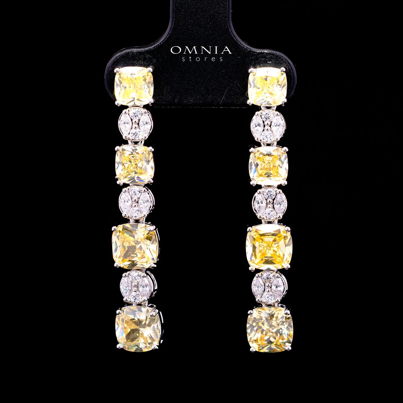 Maisie Yellow Luxury Bridal Full Set with High-Quality Simulated Diamonds – Rhodium Plated