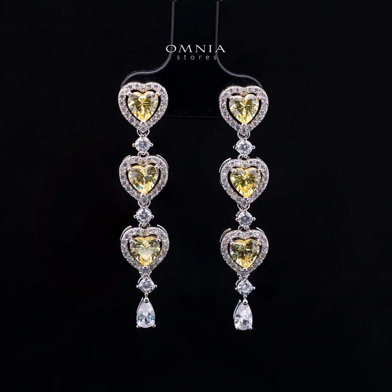 Talina Yellow Luxury Bridal Full Jewelry Set with High-Quality Premium Simulated Diamonds-Rhodium-Plated