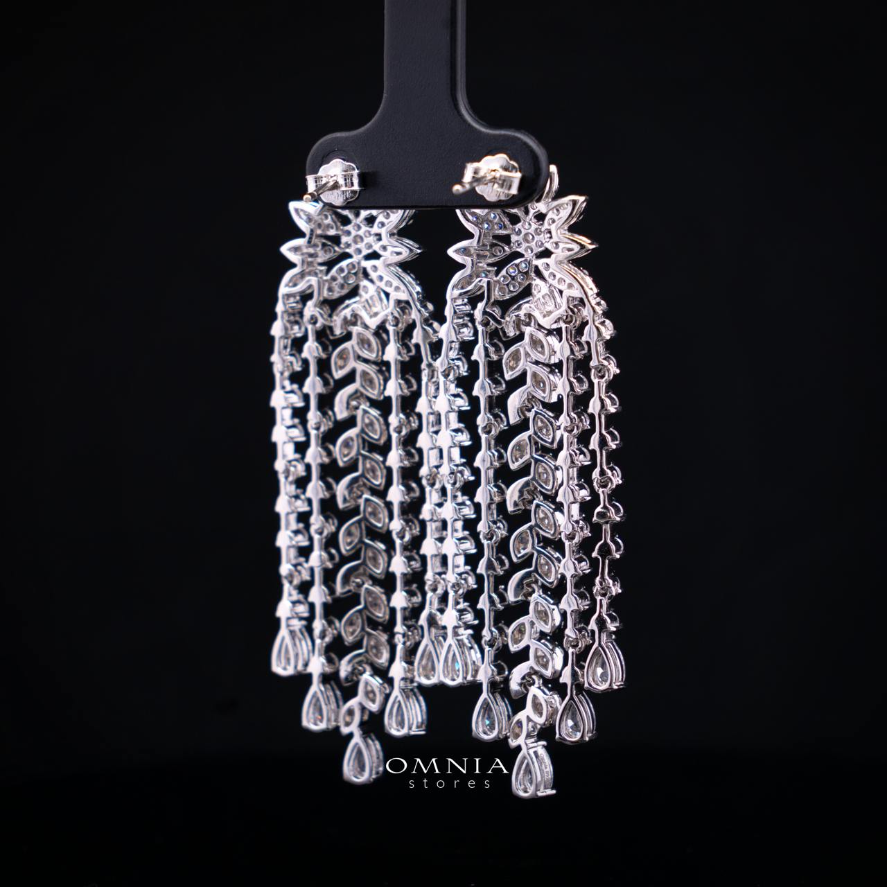 Faye Earrings with High-Quality Premium Simulated Diamonds in 925 Sterling Silver