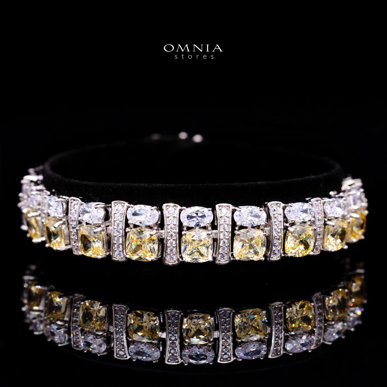 Marley Yellow Bridal Full Set with High-Quality Simulated Diamonds – Rhodium Plated