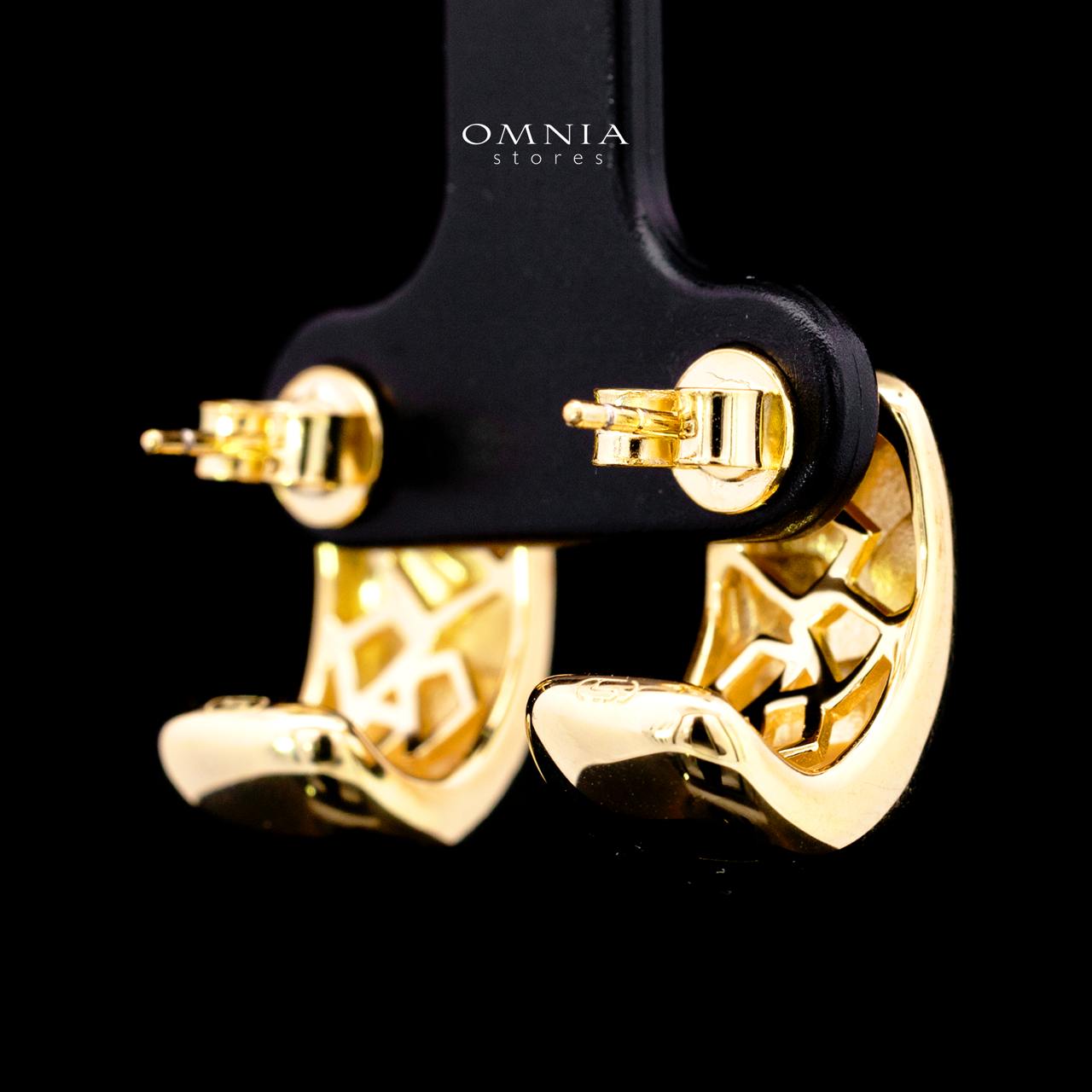 Angelinah Gold-Plated Earrings with Certified High-Quality Simulated Diamonds in 925 Sterling Silver