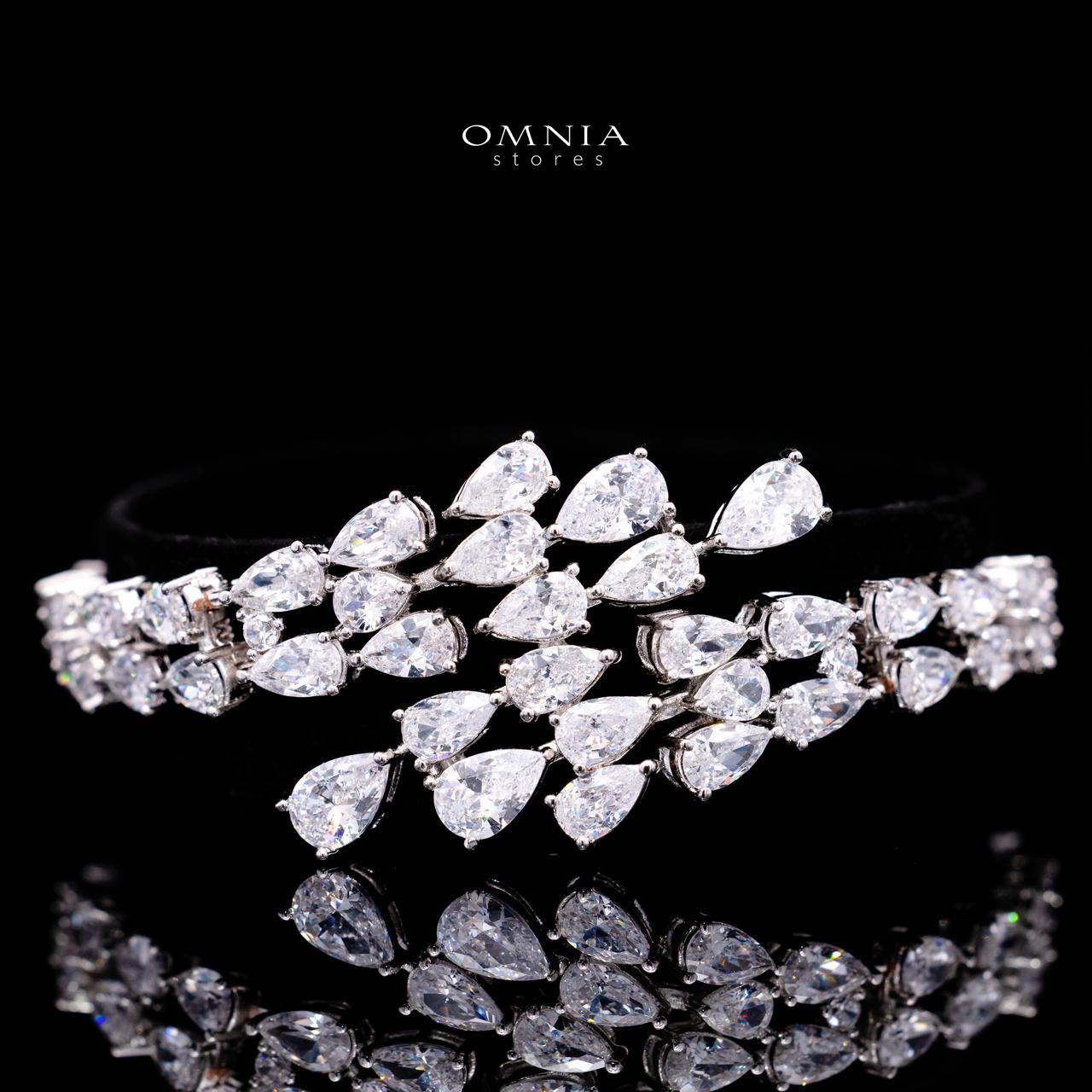 Talia White Luxury Bridal Full Set with High-Quality Simulated Diamonds – Rhodium Plated