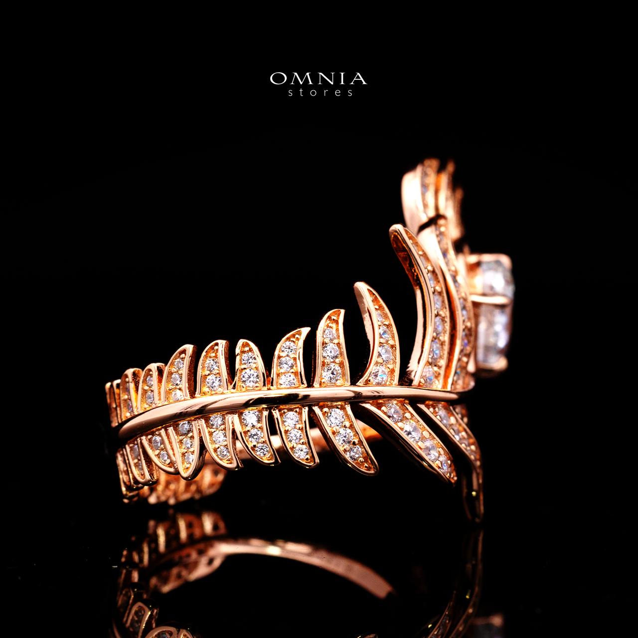 Teshi Rose Gold Ring with Certified High-Quality Premium Simulated Diamonds in 925 Sterling Silver