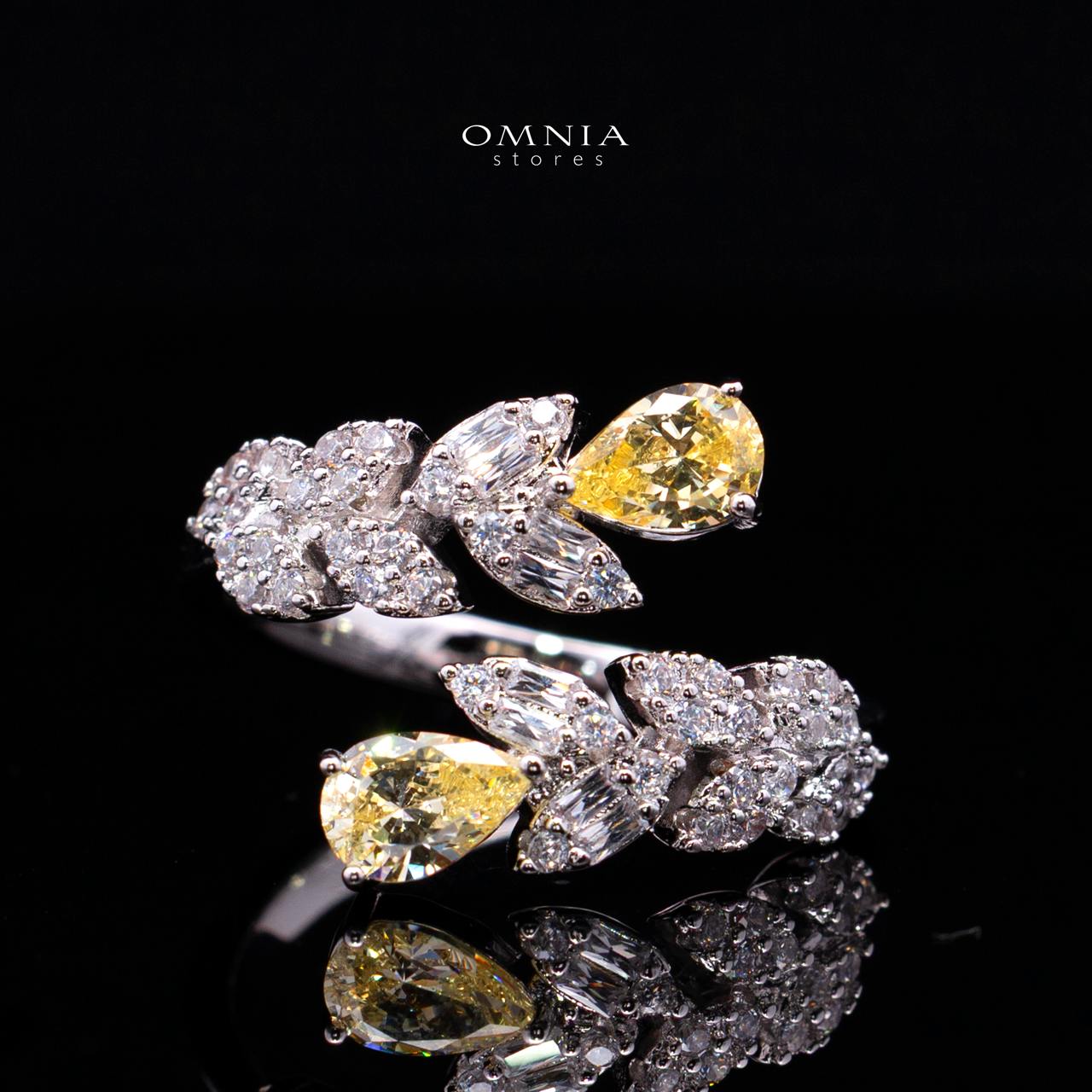 Aylara Yellow Luxury Bridal Full Jewelry Set with High-Quality Premium Simulated Diamonds