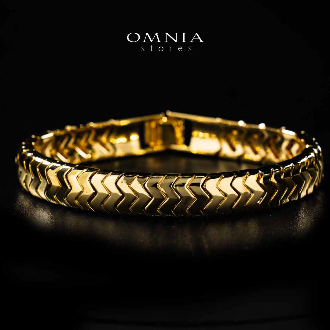 Omnia Fadheela Gold Bracelet In High Quality Copper Metal