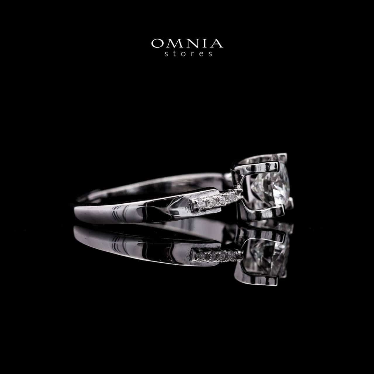 Omnia Hala White Ring 92.5 Silver in High Quality Moissanite Stones - OMNIASTORES UAE