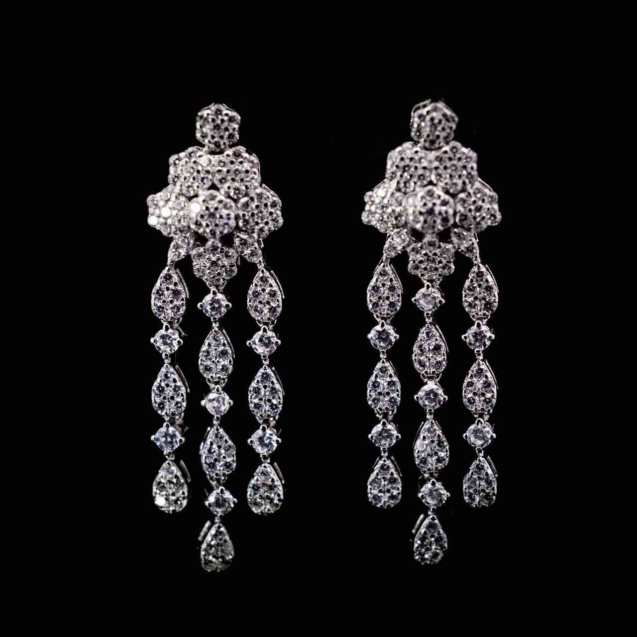 Omnia Khairiya White Bridal Full Set in 925 Silver High Quality Simulated Diamonds