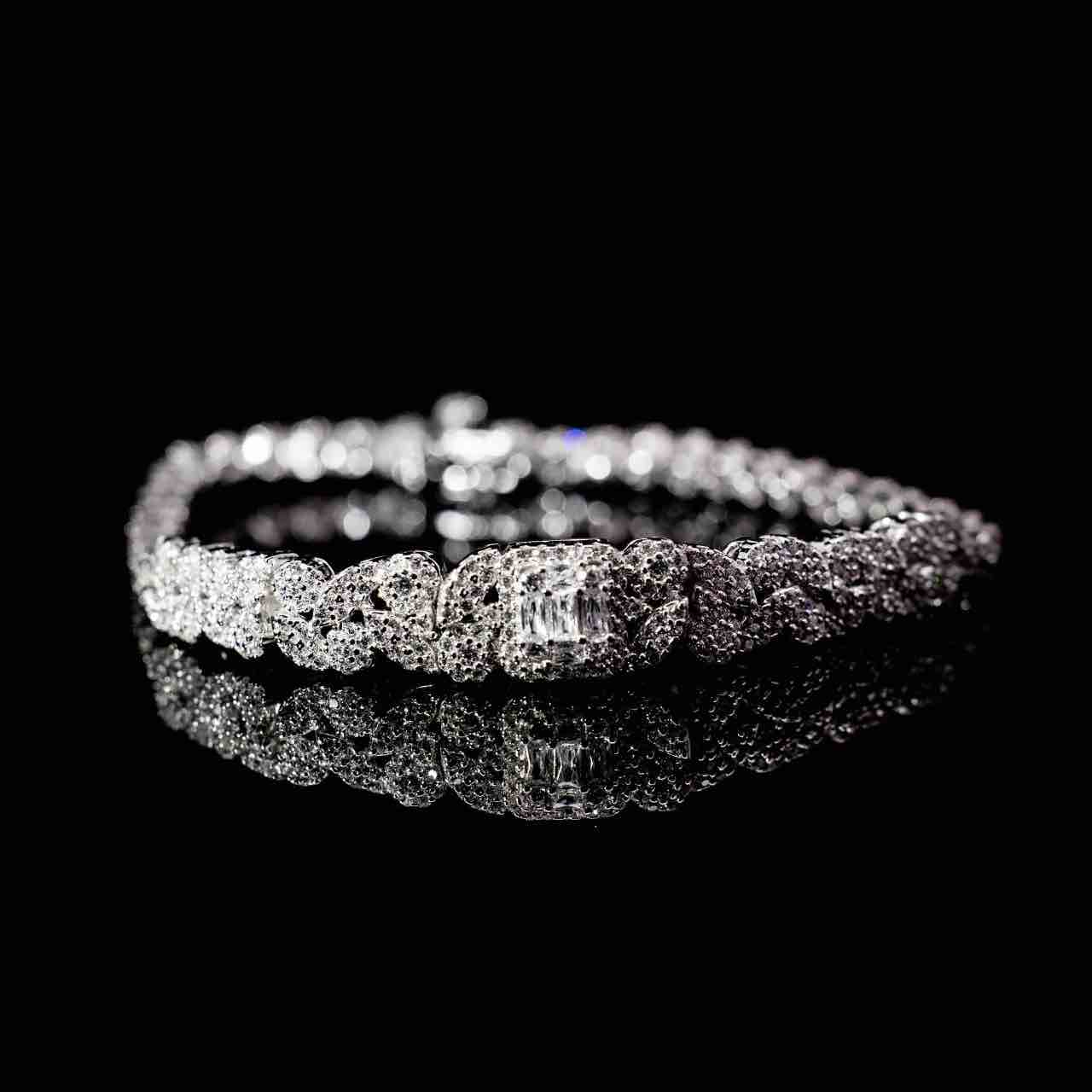 Omnia Mariyah White Bridal Full Set in 925 Silver High Quality Simulated