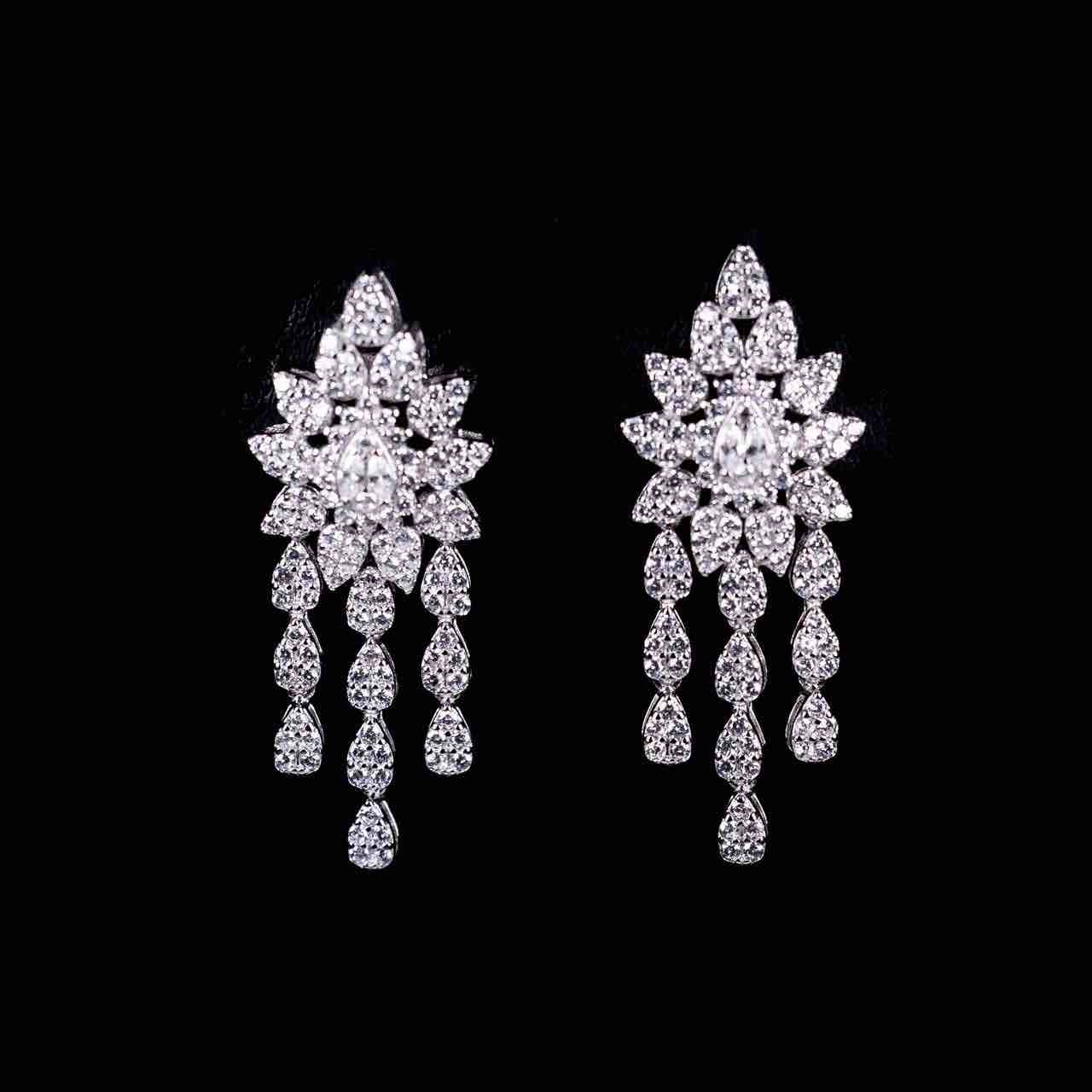Omnia Nuha White Bridal Full Set in 925 Silver High Quality Simulated Diamonds
