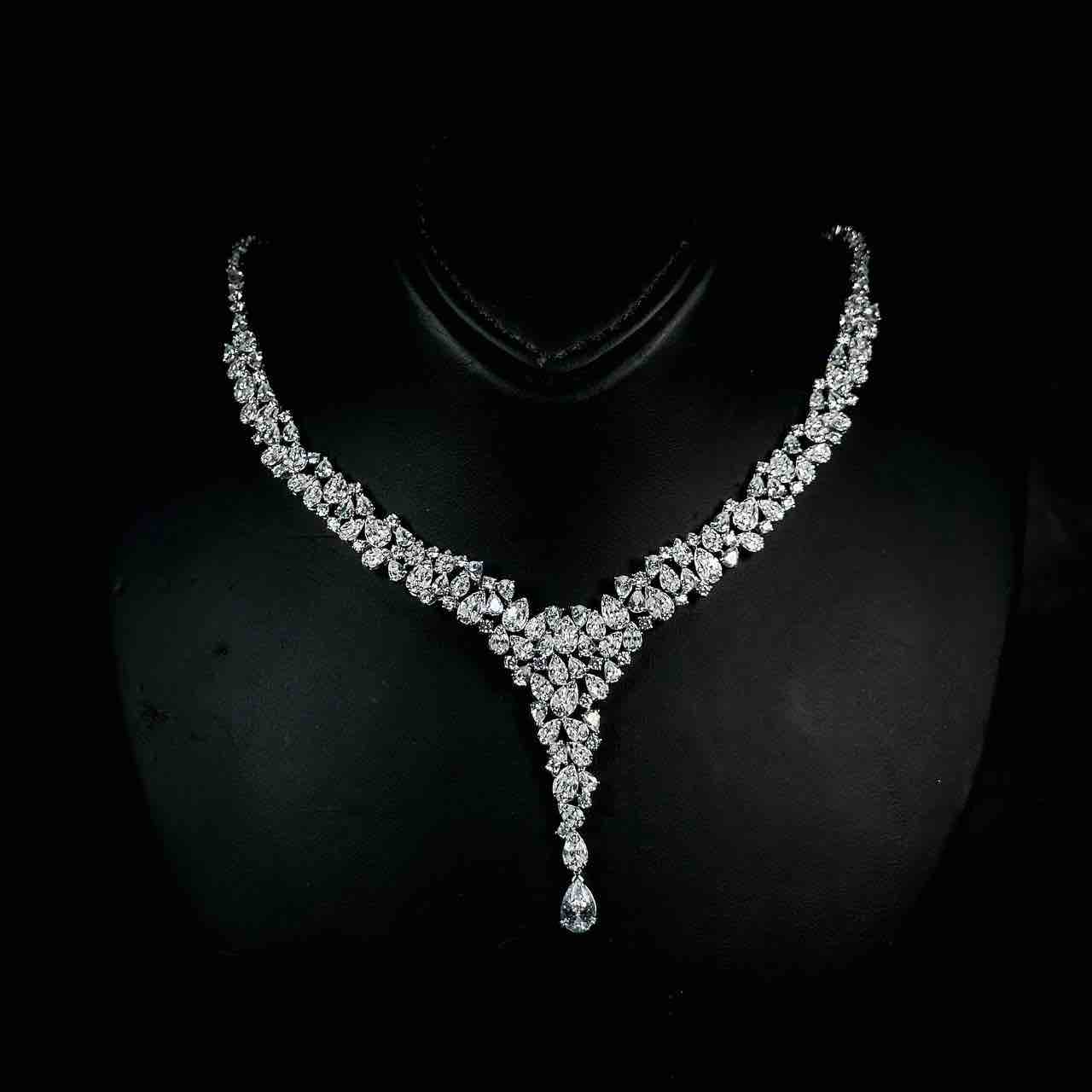 Omnia Nouf White Bridal Full Set in 925 Silver High Quality Simulated Diamonds