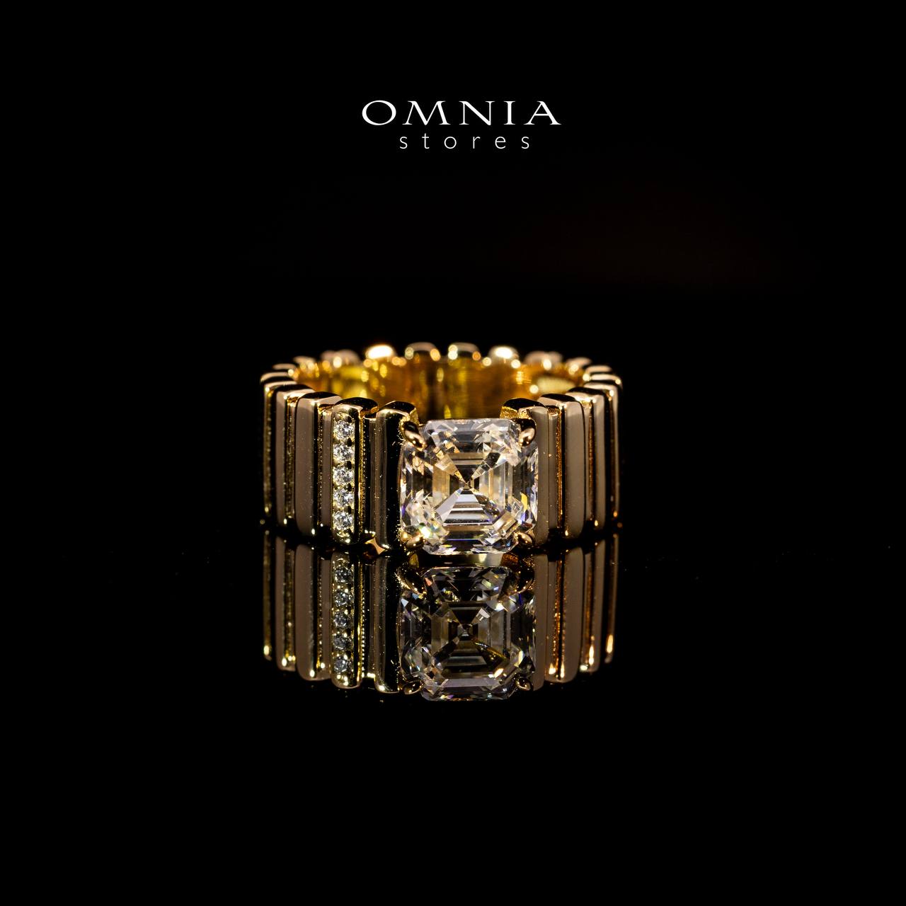 Omnia Abida White Gold Ring In 925 Silver High Quality Certified Lab Crafted Cushion Cut Stones 4.8Ct