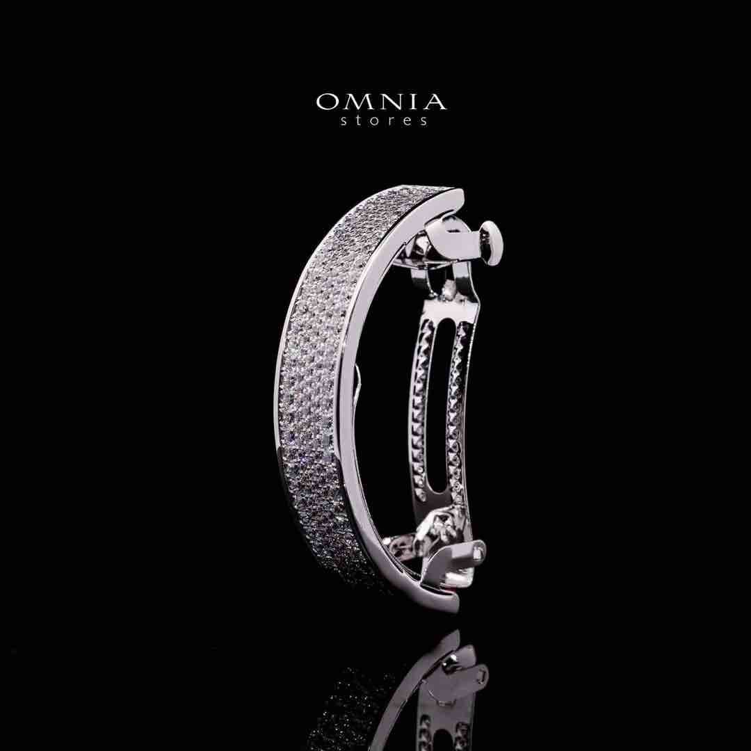 Omnia Anaan White Hair Clip In 925 Silver High Quality Lab Crafted Stones - OMNIASTORES UAE