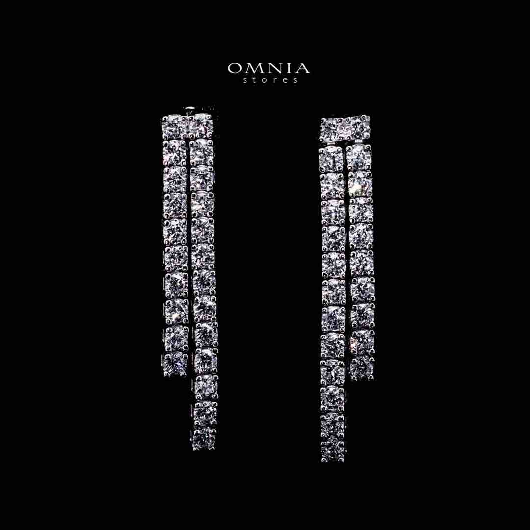 Omnia Ruwayda White Tennis Necklace, Earrings and Bracelet Set in 925 Silver with High Quality Simulated Diamonds 2.5mm