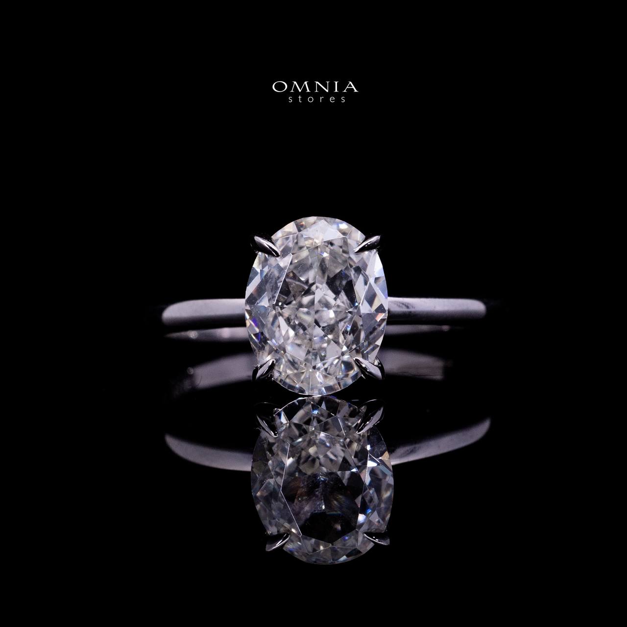 خاتم نيدا الأبيض من الفضة عيار 925، مصنوع من أحجار عالية الجودة مزروعة في المختبر