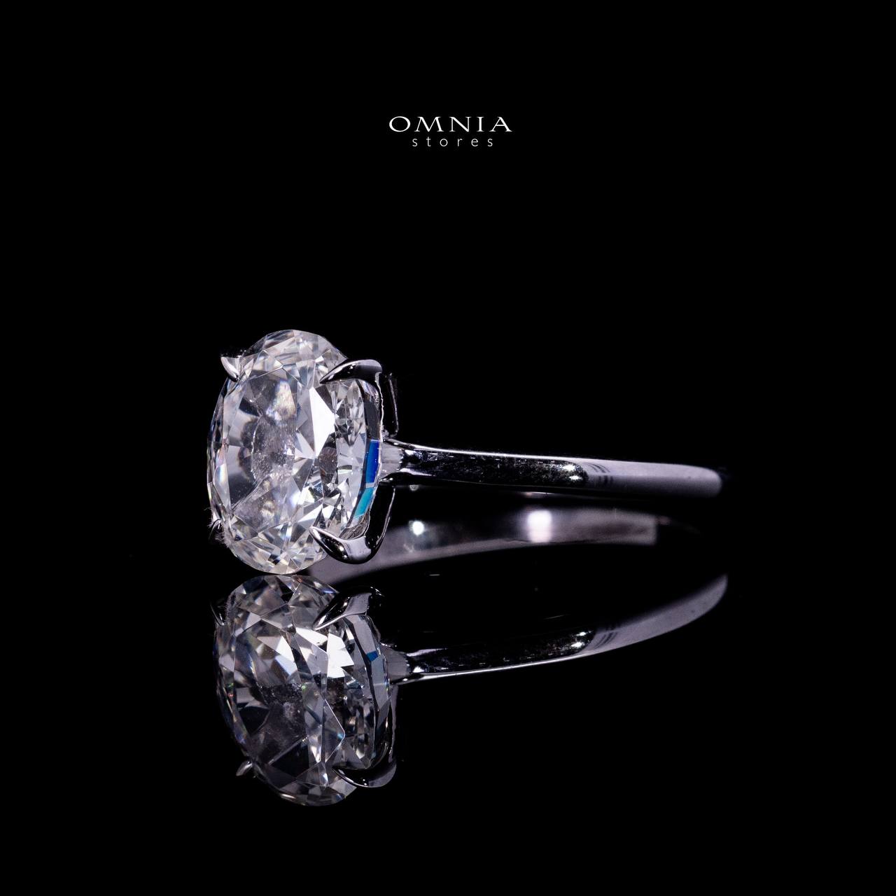 Neda White Ring In 925 Silver High Quality Lab Grown Stones - OMNIASTORES UAE