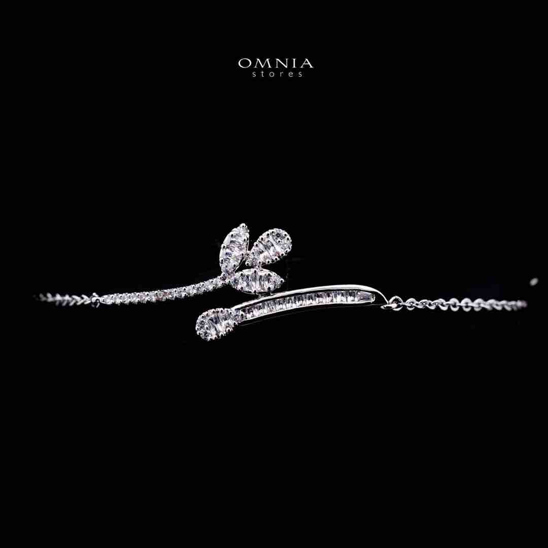 Omnia Celina Luxury White Full Set in High Quality Zircon Stone Rhodium Plated