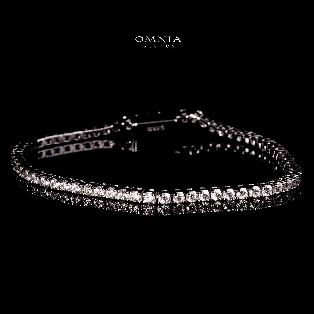 Omnia Mayada Tennis Bracelet 925 Silver in GRA Certifited High Quality White Moissanite Stone 2mm