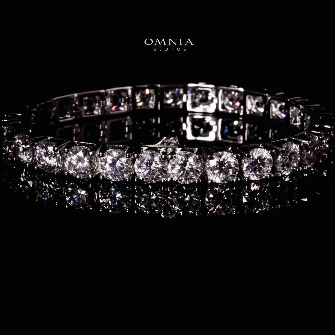 Omnia Mayada Tennis Bracelet 925 Silver in GRA Certifited High Quality White Moissanite Stone 6.5mm