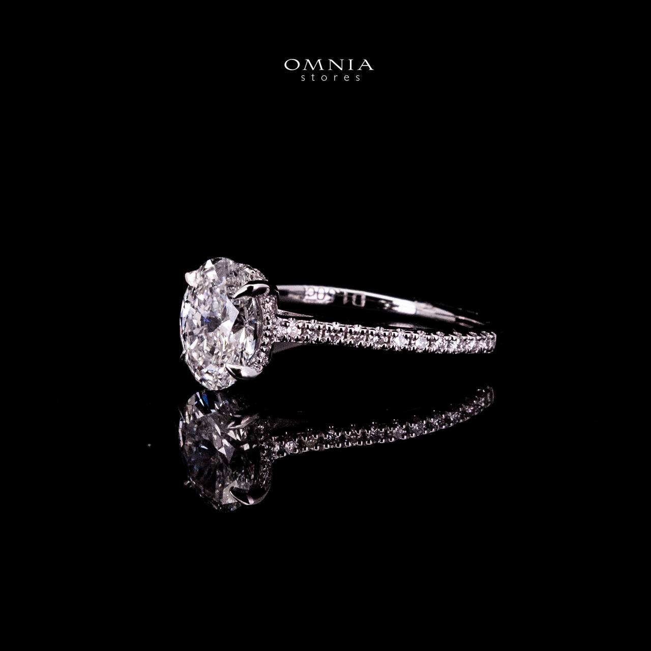 Omnia Sadia White Ring 925 Silver High Quality IGI Certifited High Quality Lab Grown Stones 1.50ct