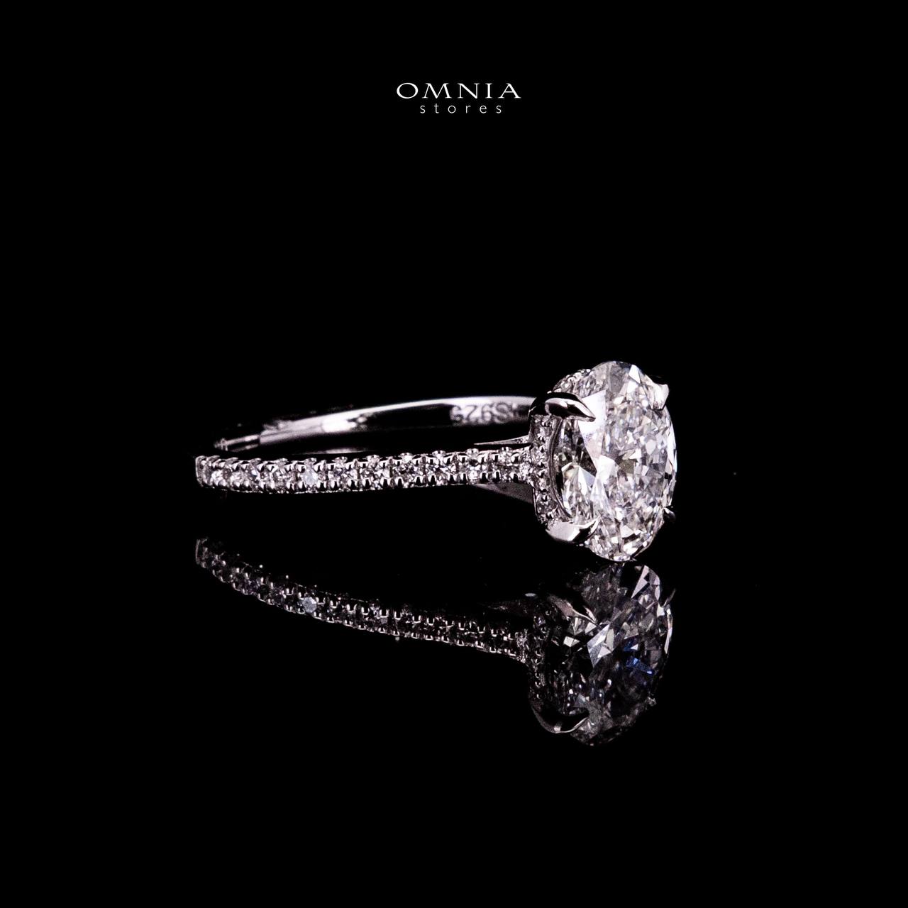 Omnia Sadia White Ring 925 Silver High Quality IGI Certifited High Quality Lab Grown Stones 1.50ct