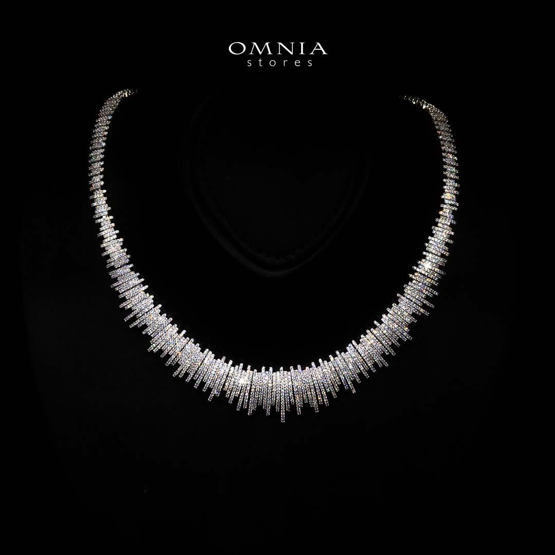 Omnia Melissa White Luxury Bridal Full Set in High Quality Rhodium Plated Zircon Stones - OMNIASTORES UAE