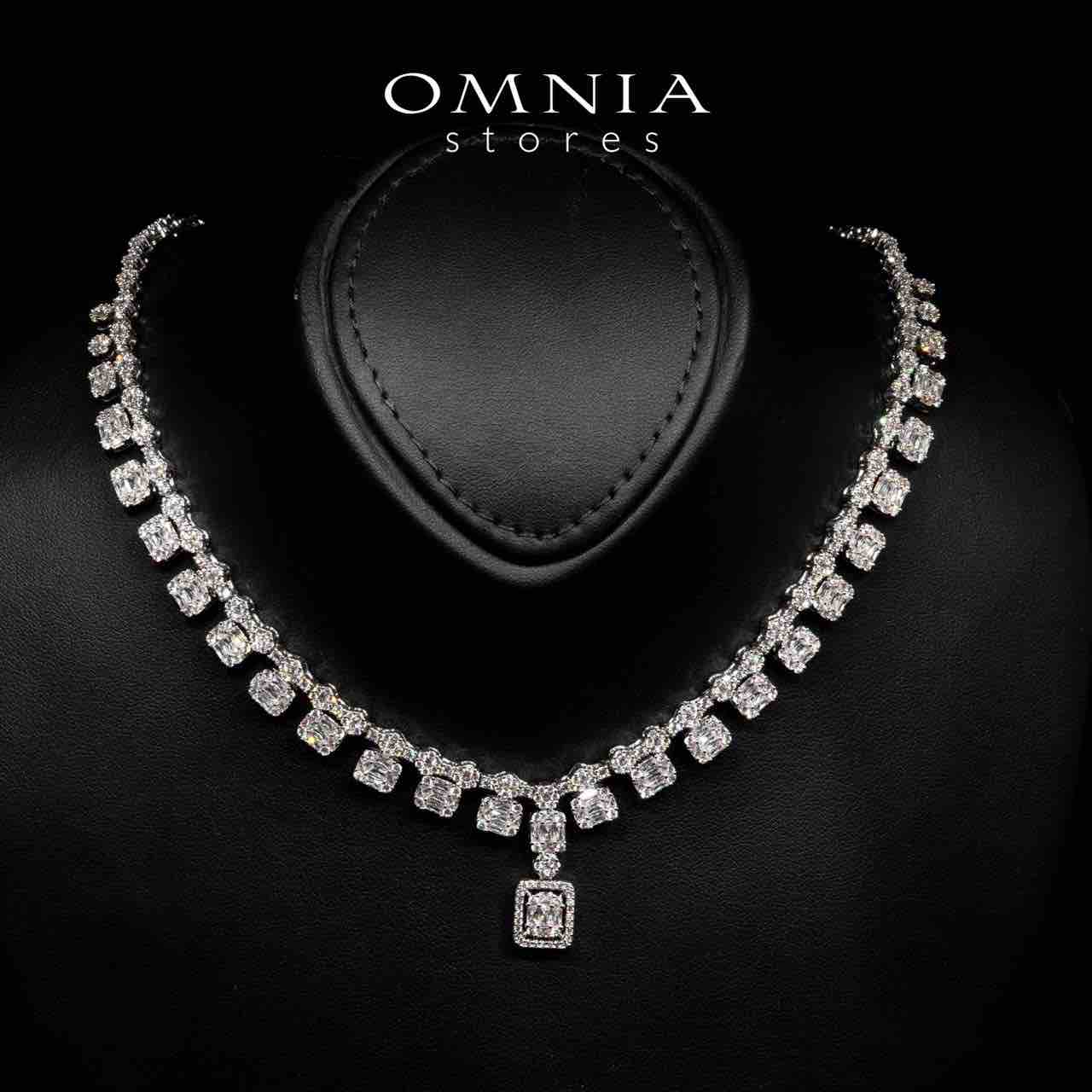 Omnia Selina White Luxury Bridal Full Set in High Quality Rhodium Plated Zircon Stones - OMNIASTORES UAE