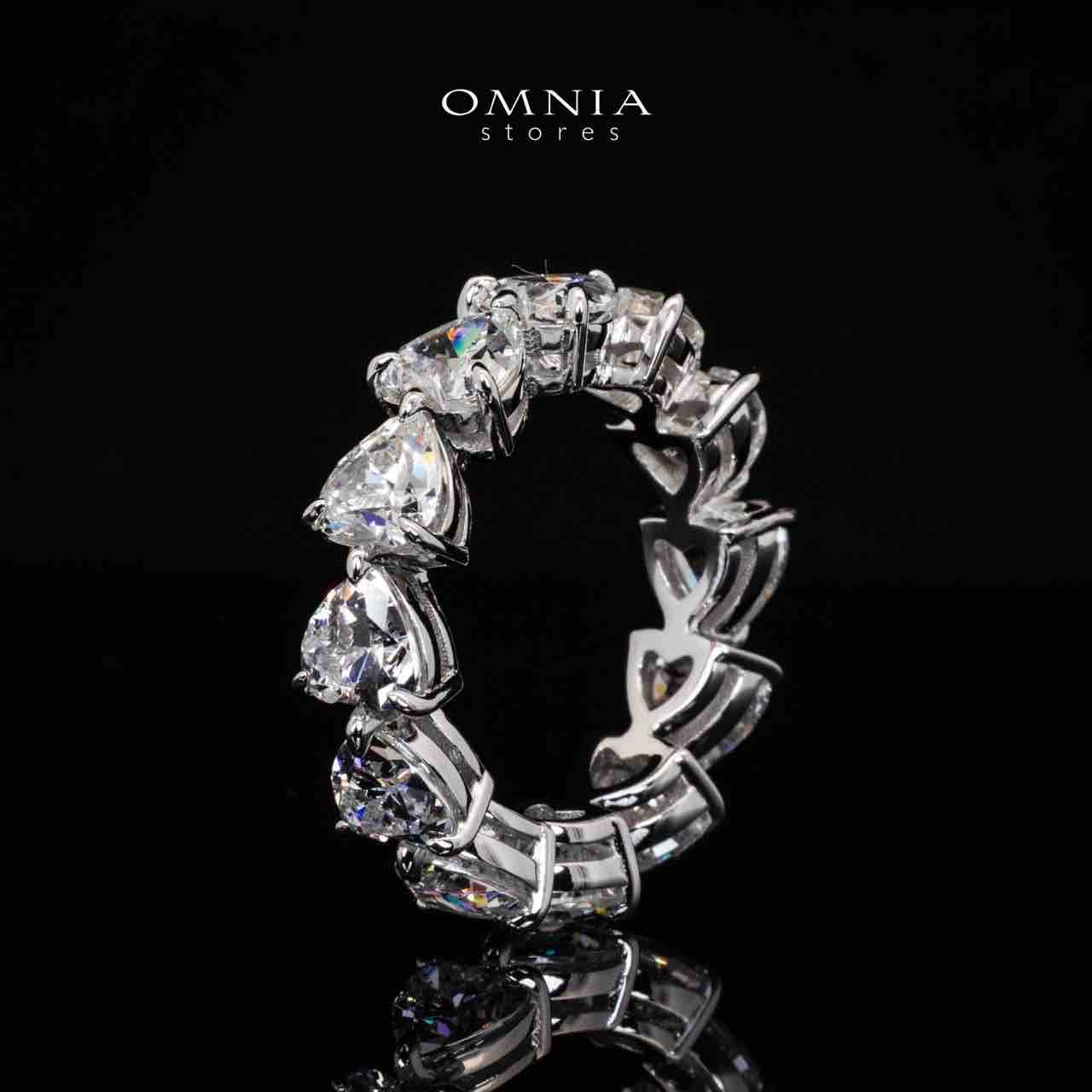 Omnia Adira Heart Ring With High Quality Lab Crafted Stones In 925 Silver - OMNIASTORES UAE