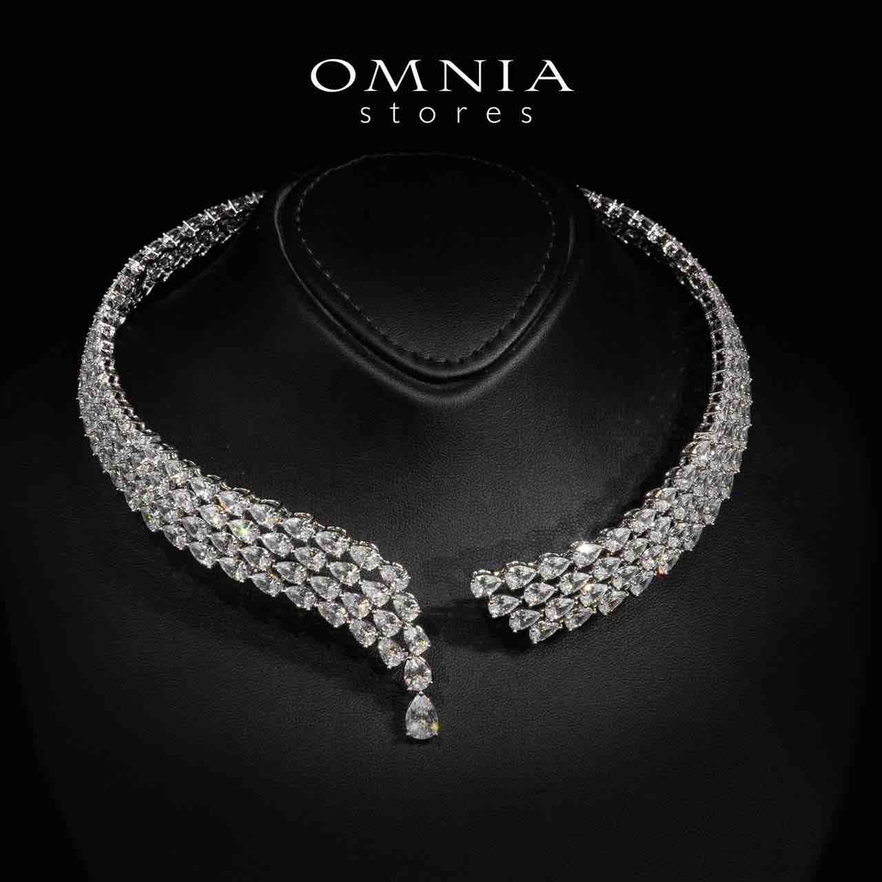 Omnia Ciara White Luxury Bridal Full Set in High Quality Rhodium Plated Zircon Stones - OMNIASTORES UAE