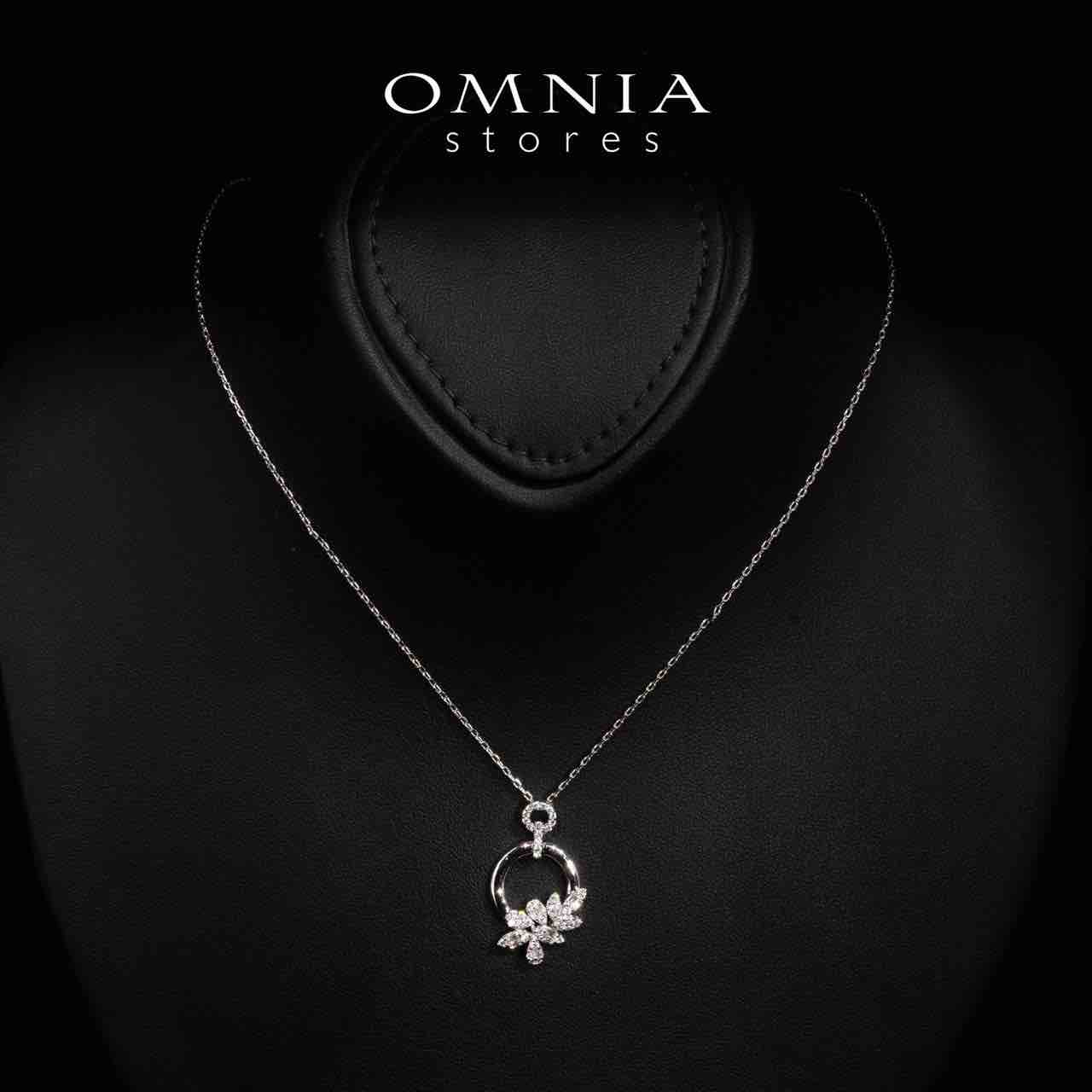 Omnia Ciara White Floral Necklace, Earrings and Ring Set in High Quality Rhodium Plated Zircon Stones - OMNIASTORES UAE