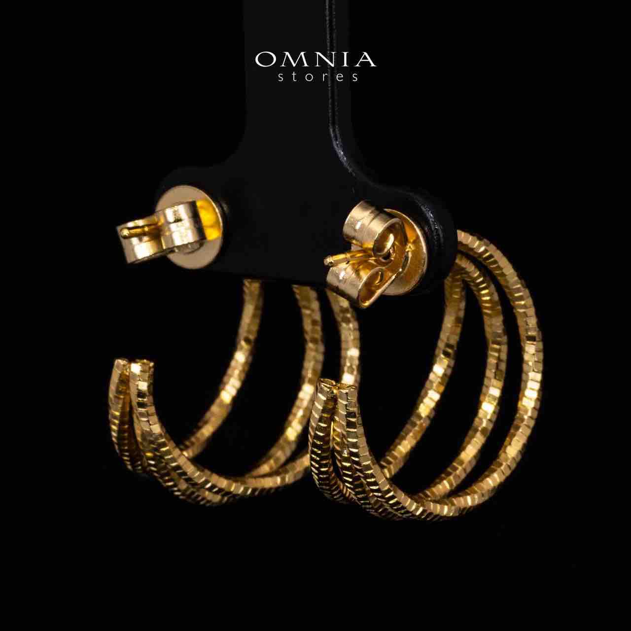Omnia Zulay Gold Earrings In 925 High Quality Silver