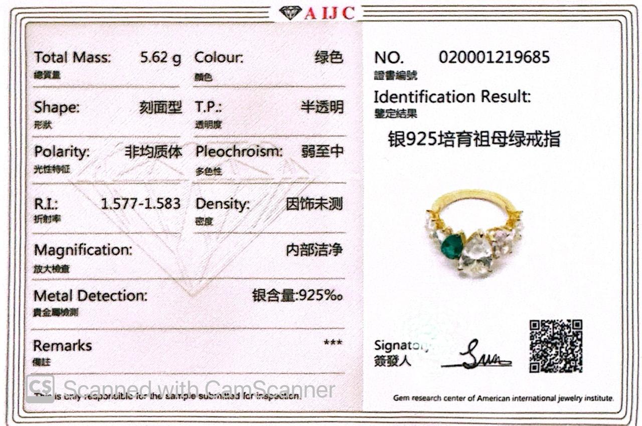 Omnia Aqila Multi Color Gold Ring In 925 Silver High Quality Certified Lab Crafted Pear Stones 9.5crt - OMNIASTORES UAE