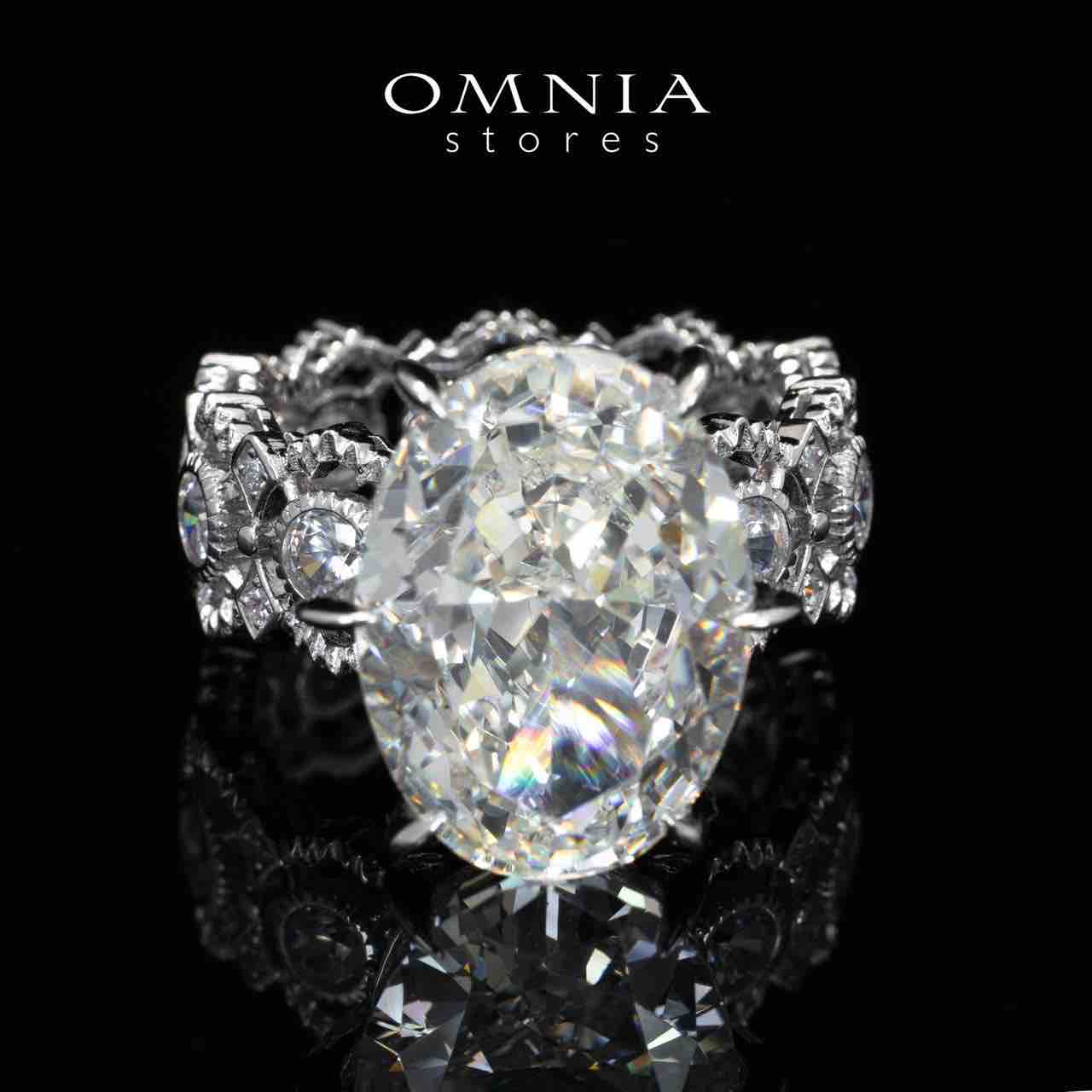 Omnia Tamia White High Quality Certified Lab Crafted Ring In 925 Silver - OMNIASTORES UAE
