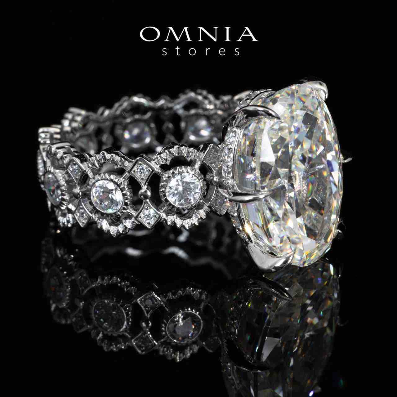 Omnia Tamia White High Quality Certified Lab Crafted Ring In 925 Silver - OMNIASTORES UAE