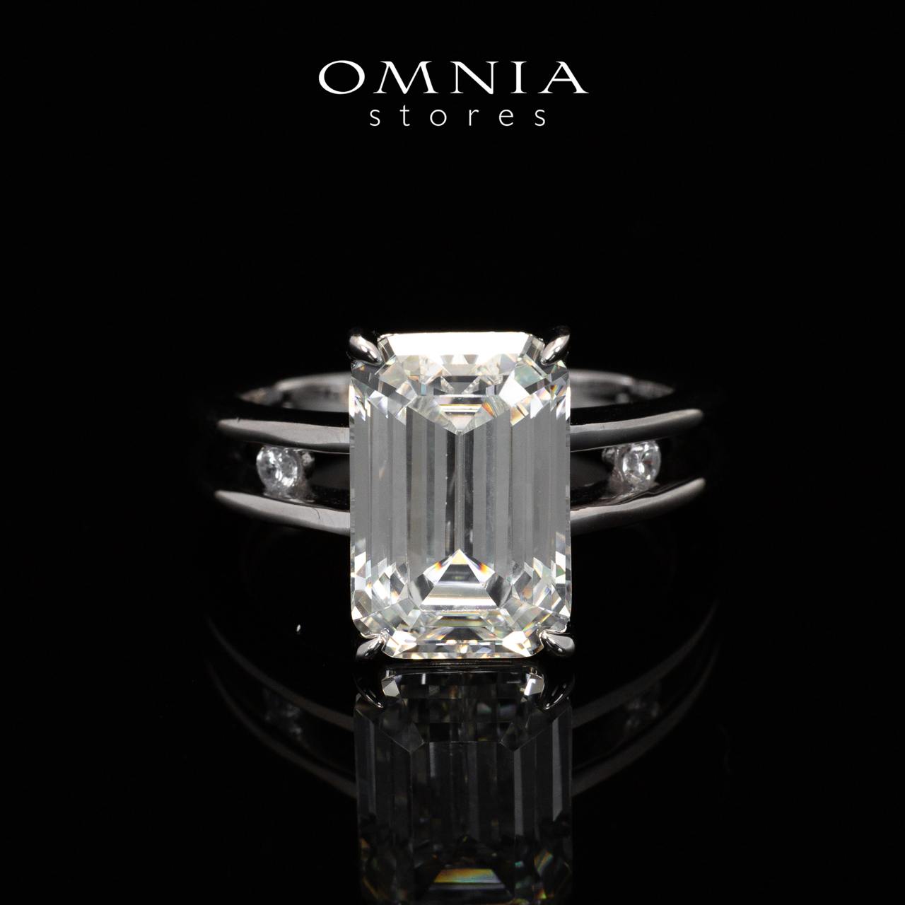 Omnia Abbie White High Quality Certified Lab Crafted Ring In 925 Silver 4.2ct