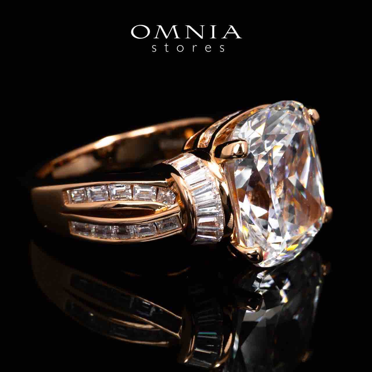 Theia 9ct Rose Gold Ring With Certified Lab Crafted Stones In 925 Silver