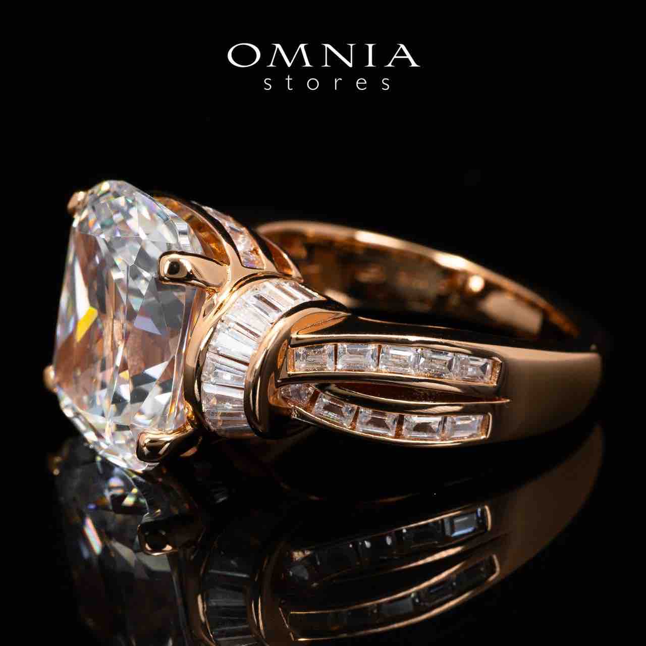 Theia 9ct Rose Gold Ring With Certified Lab Crafted Stones In 925 Silver