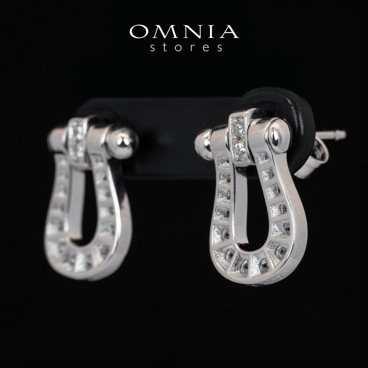 Omnia Kiyah White Earrings With High Quality Certified Lab Crafted In 925 Silver