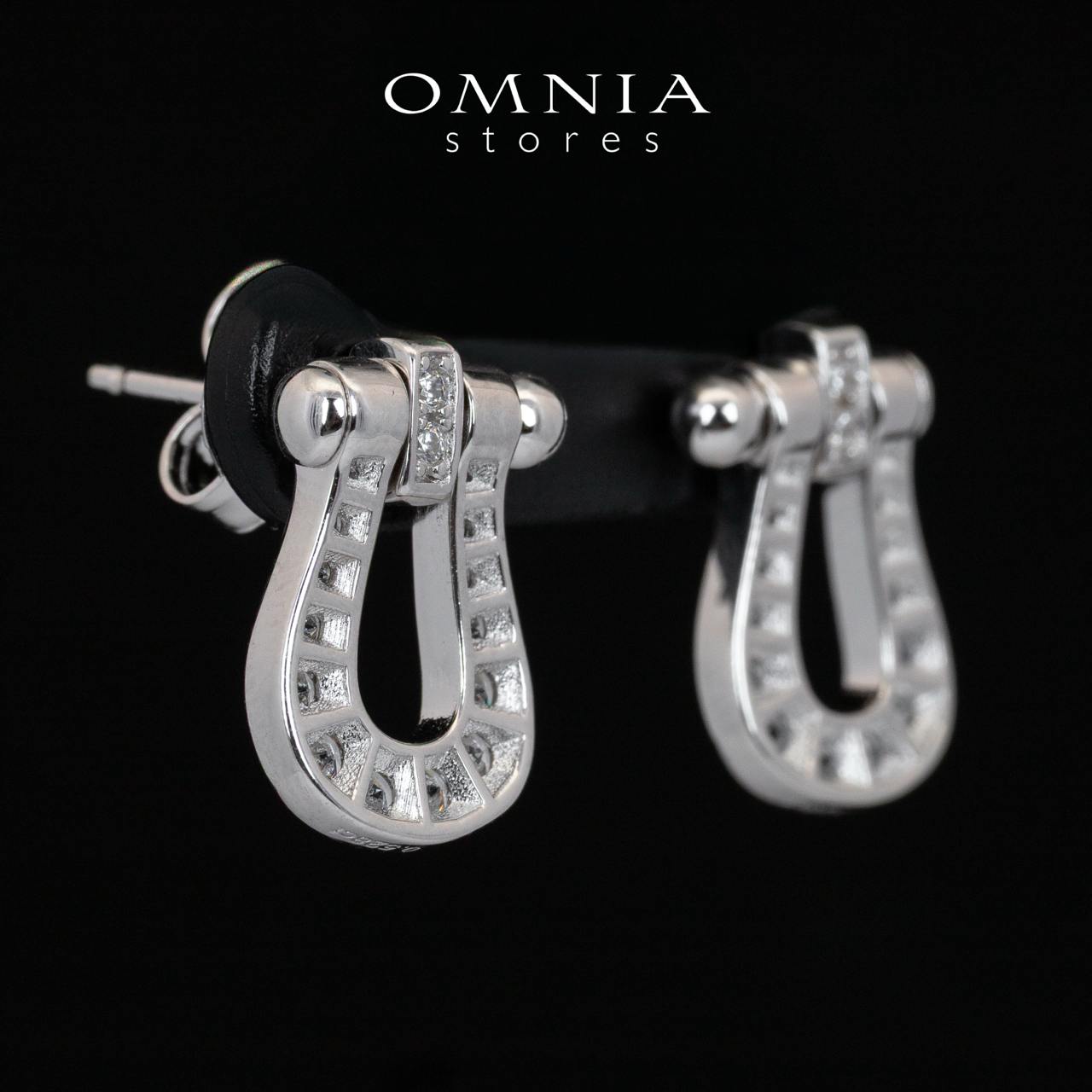 Omnia Kiyah White Earrings With High Quality Certified Lab Crafted In 925 Silver