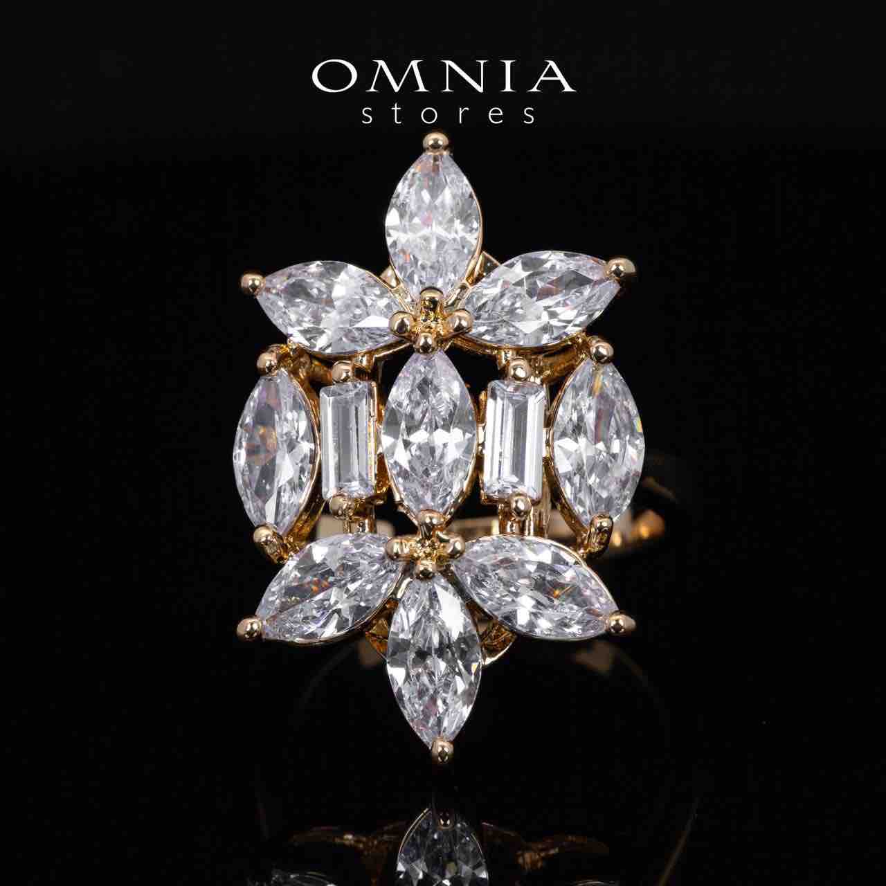 Omnia Soheila Gold Luxury Bridal Full Set with Emerald and Pear-Cut High-Quality Simulated Diamonds Rhodium Plated - OMNIASTORES UAE