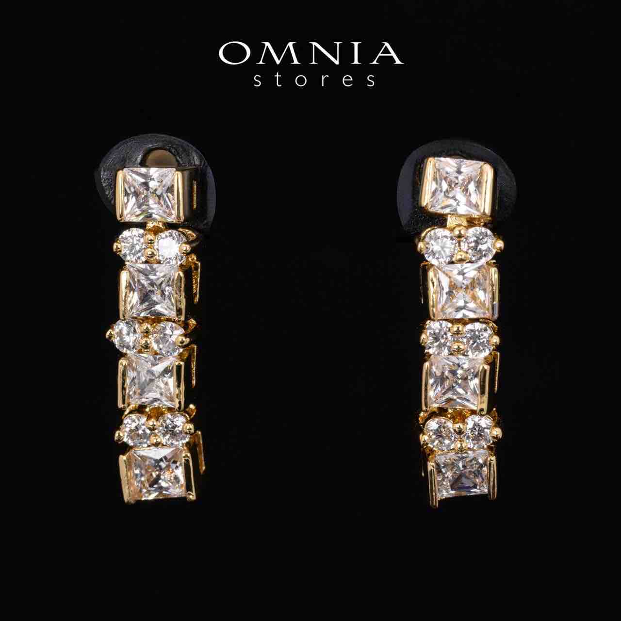 Omnia Rawda Gold Luxury Bridal Full Set With Quality Simulated Diamonds Rhodium Plated - OMNIASTORES UAE