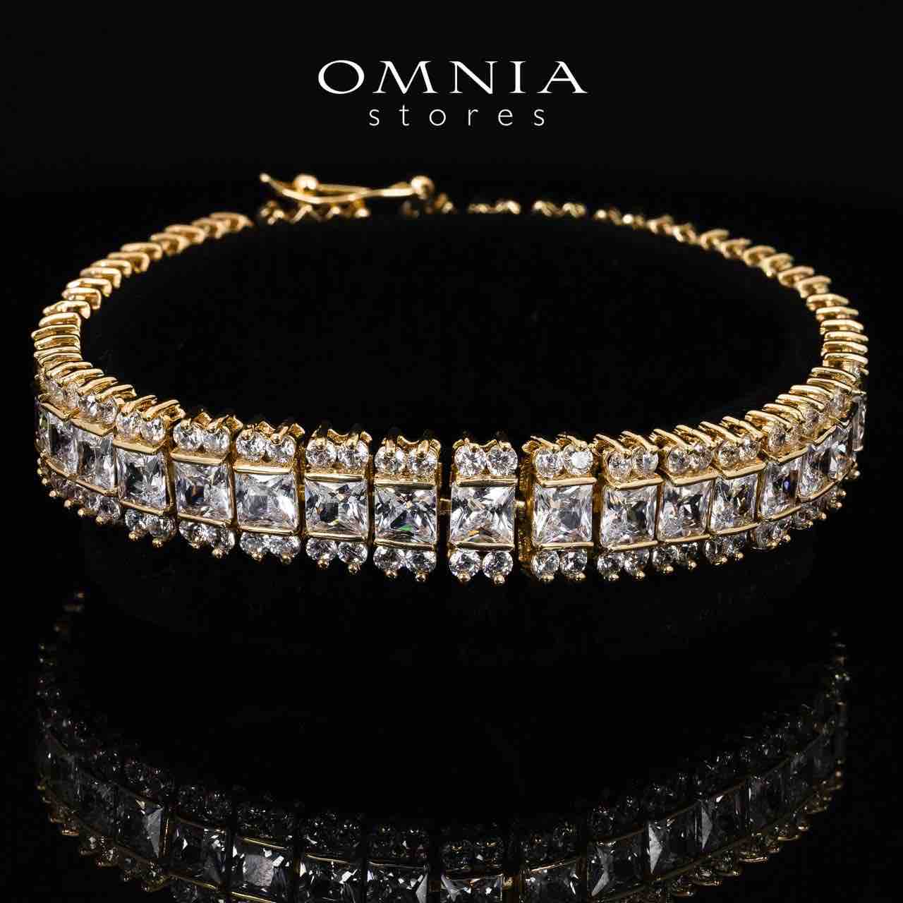 Omnia Rawda Gold Luxury Bridal Full Set With Quality Simulated Diamonds Rhodium Plated - OMNIASTORES UAE