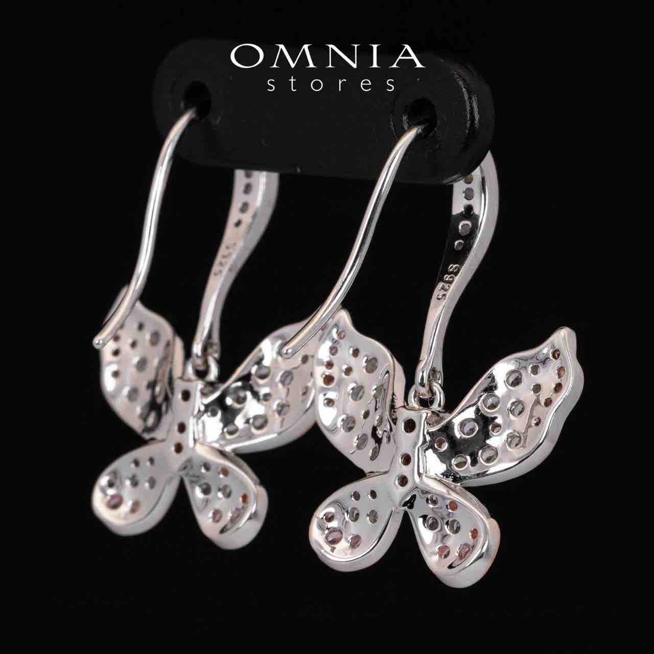 Omnia Brisa Butterfly Rose Gold Earrings With High Quality Simulated Diamonds in 925 Silver - OMNIASTORES UAE