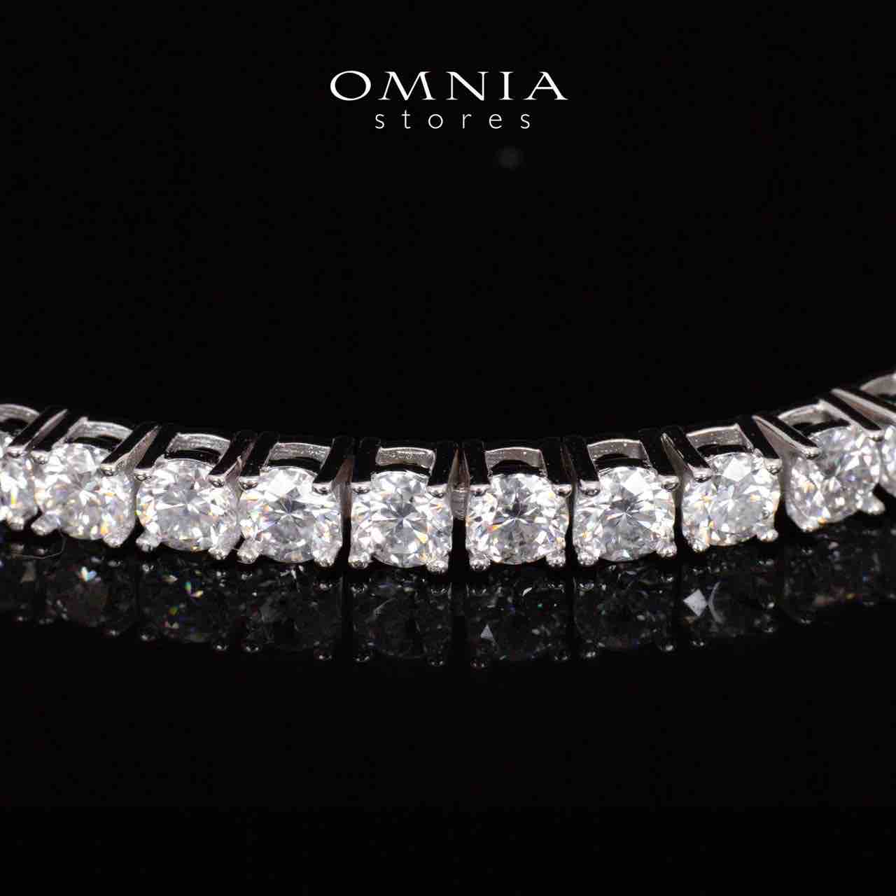 Tina 3.0mm White Moissanite Stone GRA Certifited Tennis Necklace in 925 Silver - OMNIASTORES UAE